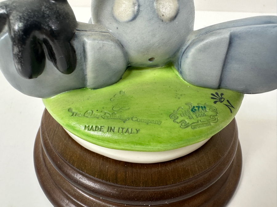 Limited Edition Porcellane D'Arte Italy Capodimonte Walt Disney's Mickey Mouse 1928 Steamboat Willie Figurine With Cert And Original Box 6H [Photo 8]