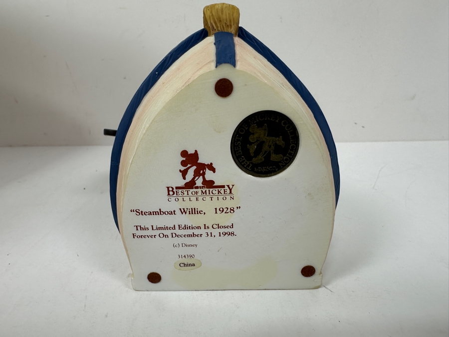 Enesco Walt Disney's Mickey Mouse Steamboat Willie Limited Edition Figurine The Best Of Mickey Collection With Original Box 6.5H [Photo 10]