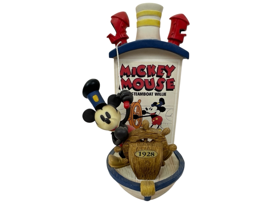 Enesco Walt Disney's Mickey Mouse Steamboat Willie Limited Edition Figurine The Best Of Mickey Collection With Original Box 6.5H