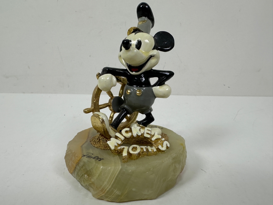 Limited Edition Ron Lee Disney Steamboat Willie Mickey Mouse's 70th Birthday Figurine 4H [Photo 7]