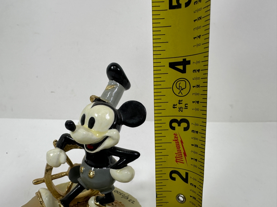 Limited Edition Ron Lee Disney Steamboat Willie Mickey Mouse's 70th Birthday Figurine 4H [Photo 9]