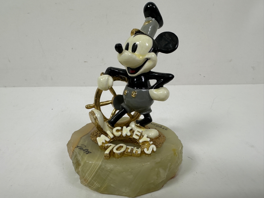 Limited Edition Ron Lee Disney Steamboat Willie Mickey Mouse's 70th Birthday Figurine 4H [Photo 8]