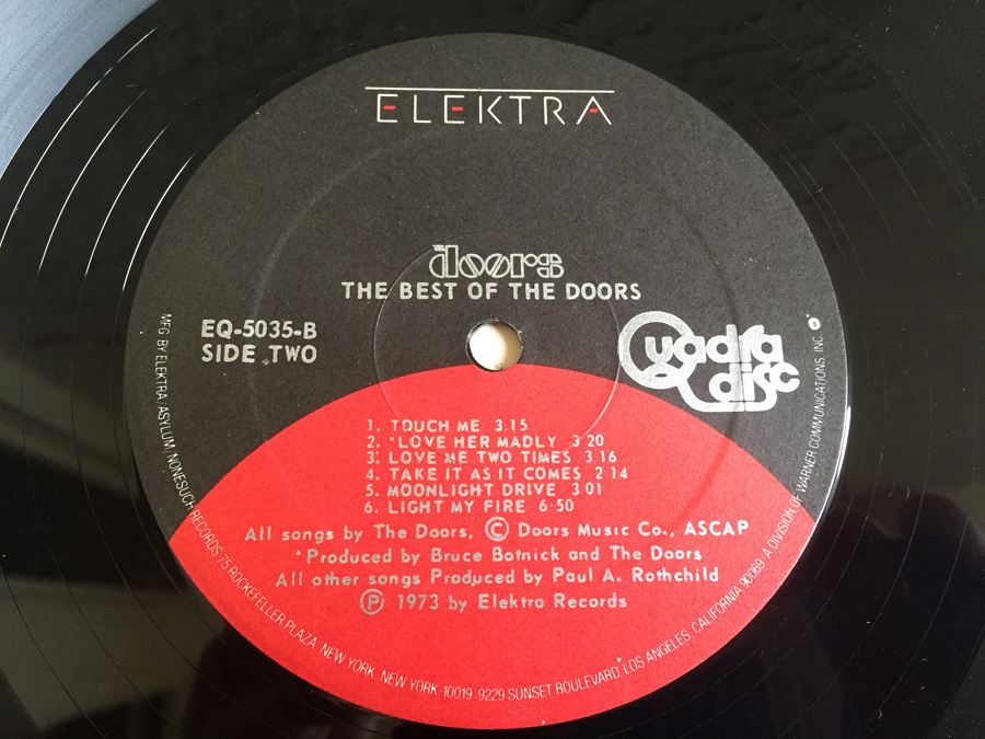 Doors, The ‎- The Best Of The Doors - Elektra ‎- EQ-5035 - Quadraphonic [Photo 4]