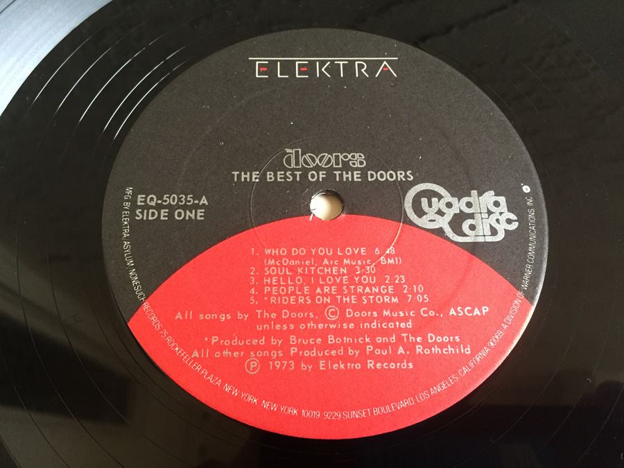 Doors, The ‎- The Best Of The Doors - Elektra ‎- EQ-5035 - Quadraphonic [Photo 5]