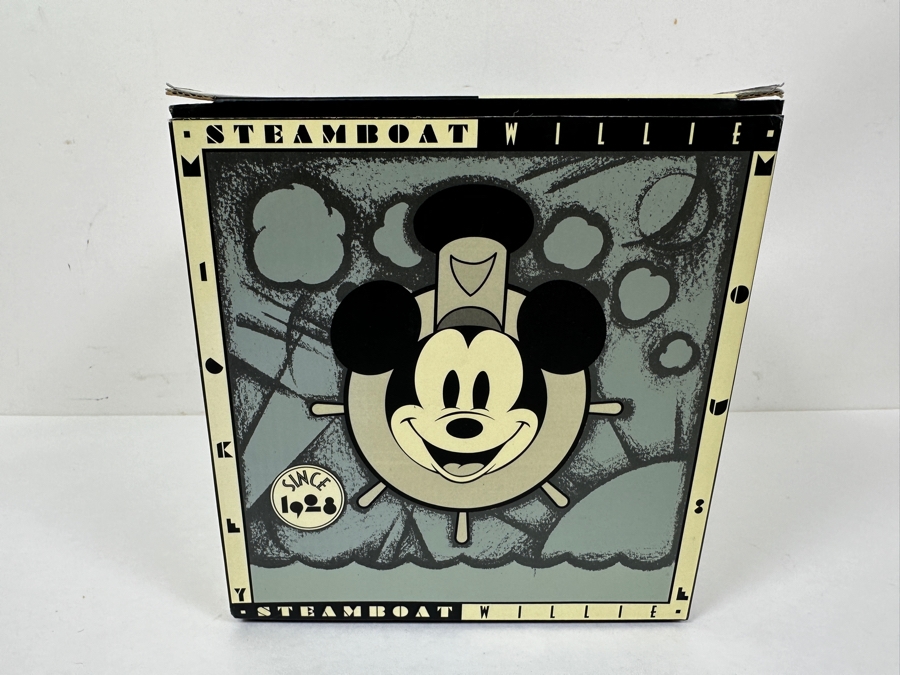 Steamboat Willie Mickey Mouse Clock Figurine (Has Crack In Right Shoulder - See Photos) With Original Box 5H [Photo 12]