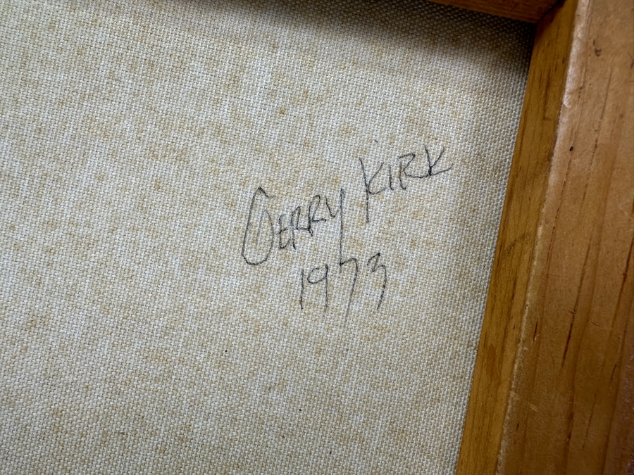Original Gerry Kirk Portrait Oil Painting On Canvas Signed Lower Left Dated 1973 12 X 9 [Photo 7]