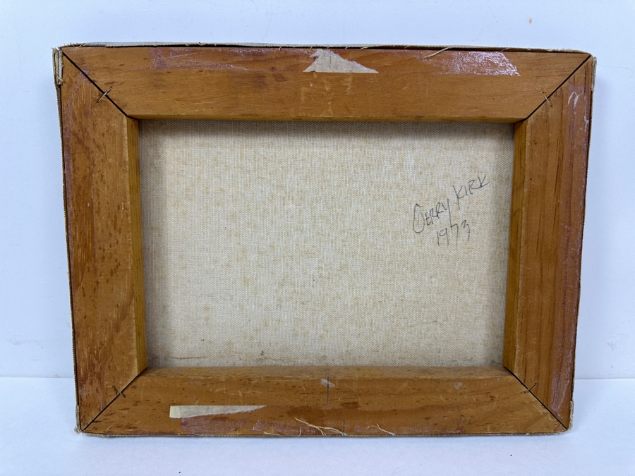 Original Gerry Kirk Portrait Oil Painting On Canvas Signed Lower Left Dated 1973 12 X 9 [Photo 6]