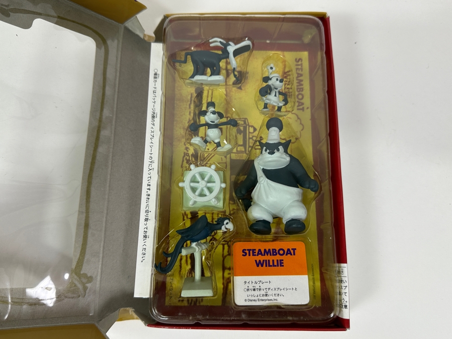 Yutaka Steamboat Willie Mickey Mouse Disney Figurines With Original Box From Japan [Photo 5]