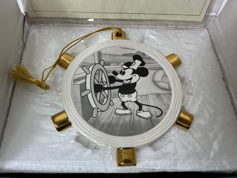 Walt Disney Classics Collection Steamboat Willie Mickey Mouse Disney 75 Years Ornament With Original Box [Photo 2]