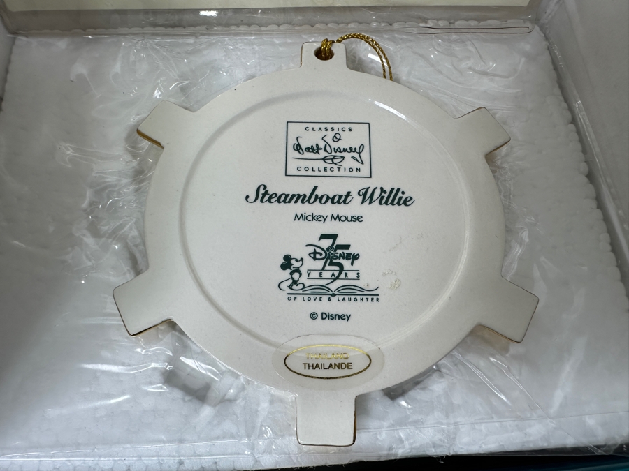 Walt Disney Classics Collection Steamboat Willie Mickey Mouse Disney 75 Years Ornament With Original Box [Photo 4]