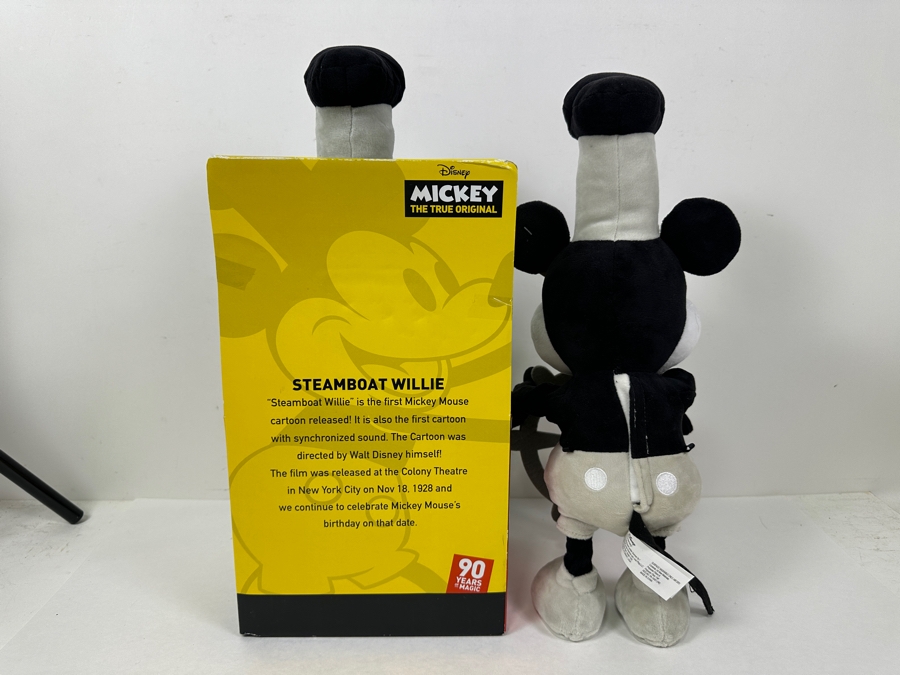 Pair Of Disney's Mickey Mouse Steamboat Willie Special Edition Plush- Mickey Whistles & Moves Like The Animation 17'H [Photo 6]