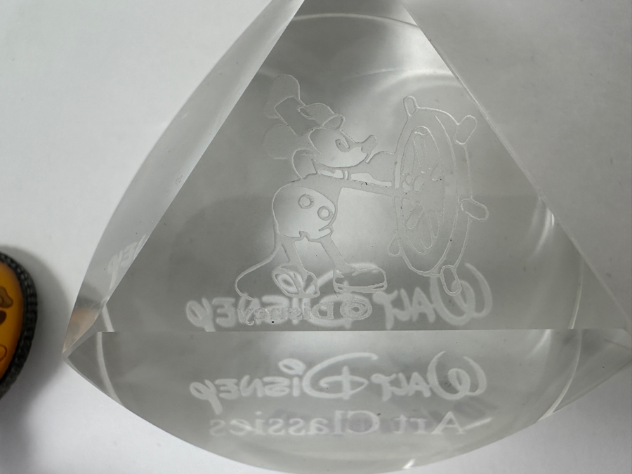 Mickey Mouse Steamboat Willie Collection: 2000 Millennium Trading Pin, Coin, Rolled Coins, Button, Paperweight, Walt Disney World Trading Pin & Bell [Photo 14]