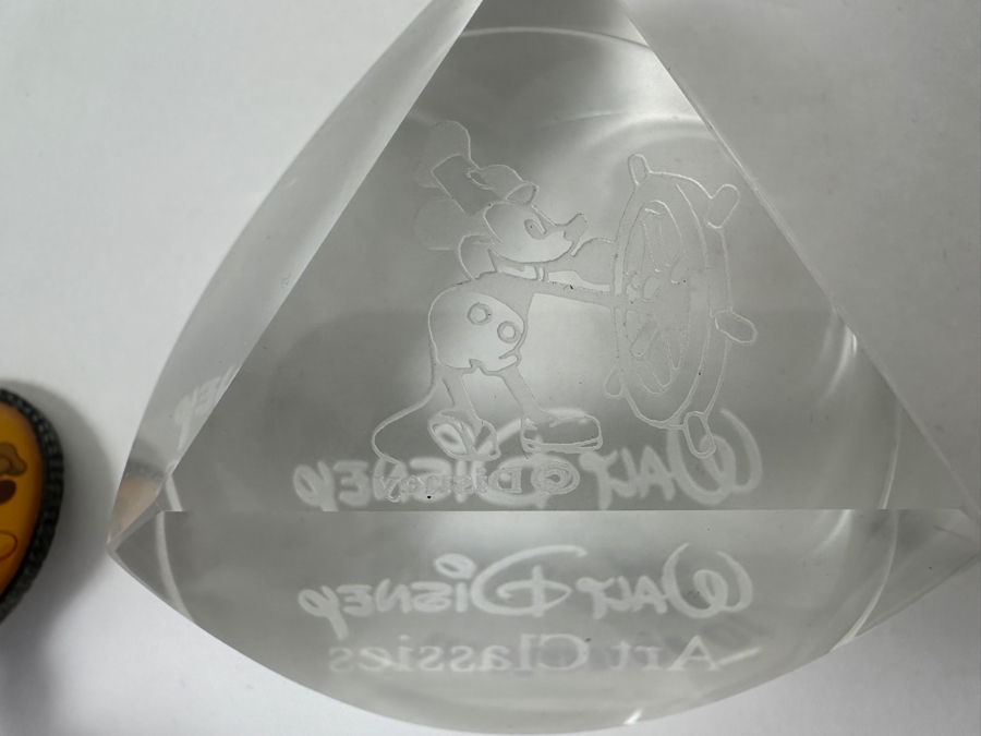 Mickey Mouse Steamboat Willie Collection: 2000 Millennium Trading Pin, Coin, Rolled Coins, Button, Paperweight, Walt Disney World Trading Pin & Bell [Photo 15]