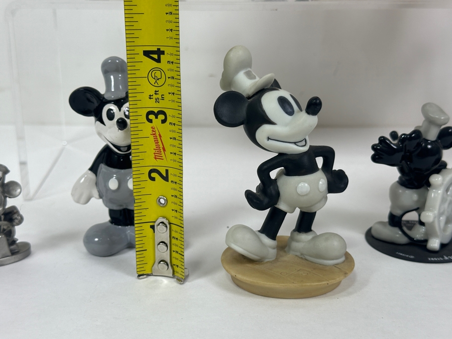 (2) Disney's Steamboat Willie Christmas Ornaments (One With Box) & (5) Small Steamboat Willie Figurines [Photo 12]