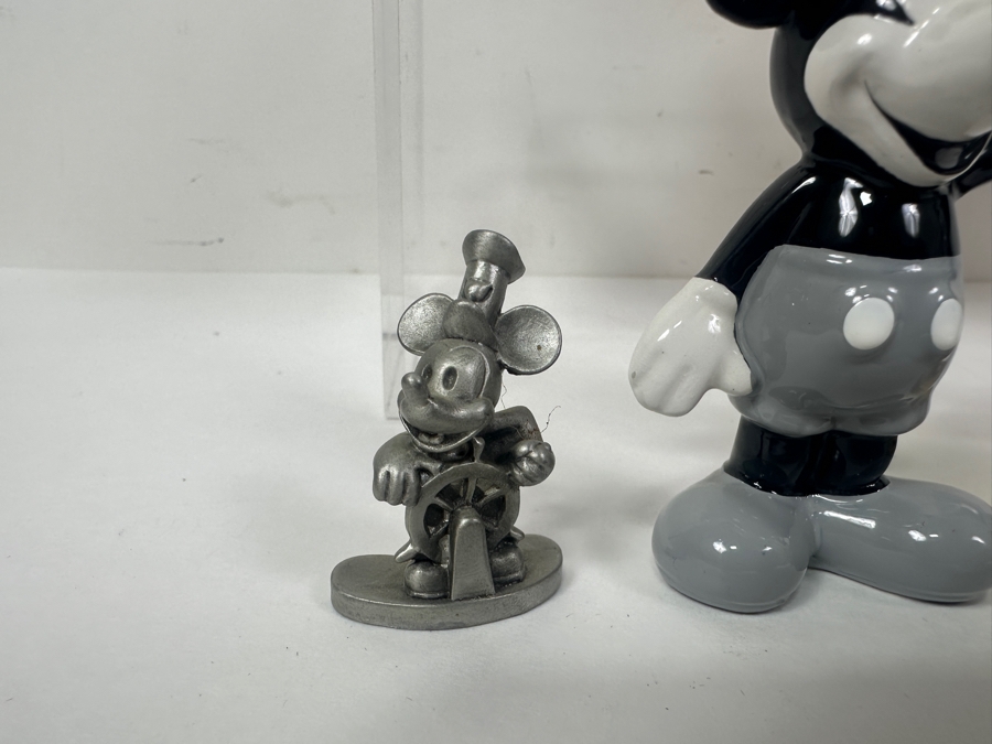 (2) Disney's Steamboat Willie Christmas Ornaments (One With Box) & (5) Small Steamboat Willie Figurines [Photo 2]