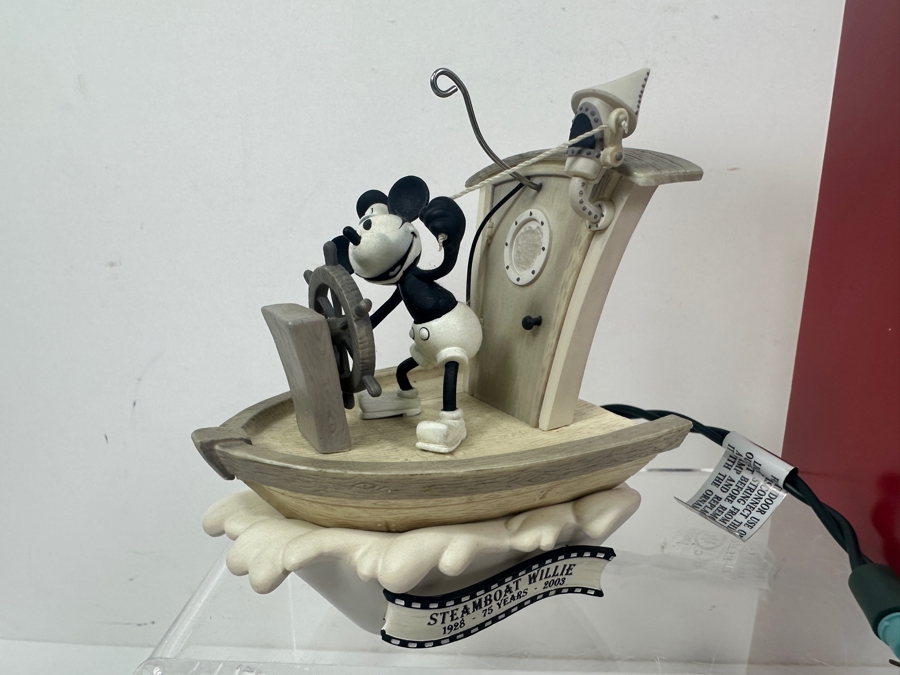 (2) Disney's Steamboat Willie Christmas Ornaments (One With Box) & (5) Small Steamboat Willie Figurines [Photo 8]