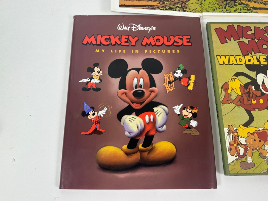 First Edition Walt Disney's Mickey Mouse My Life In Pictures Book, The 'Pop-up' Mickey Mouse Book And Mickey Mouse Waddle Book - The Story Book With Characters That Come Out And Walk First Printing Book [Photo 2]