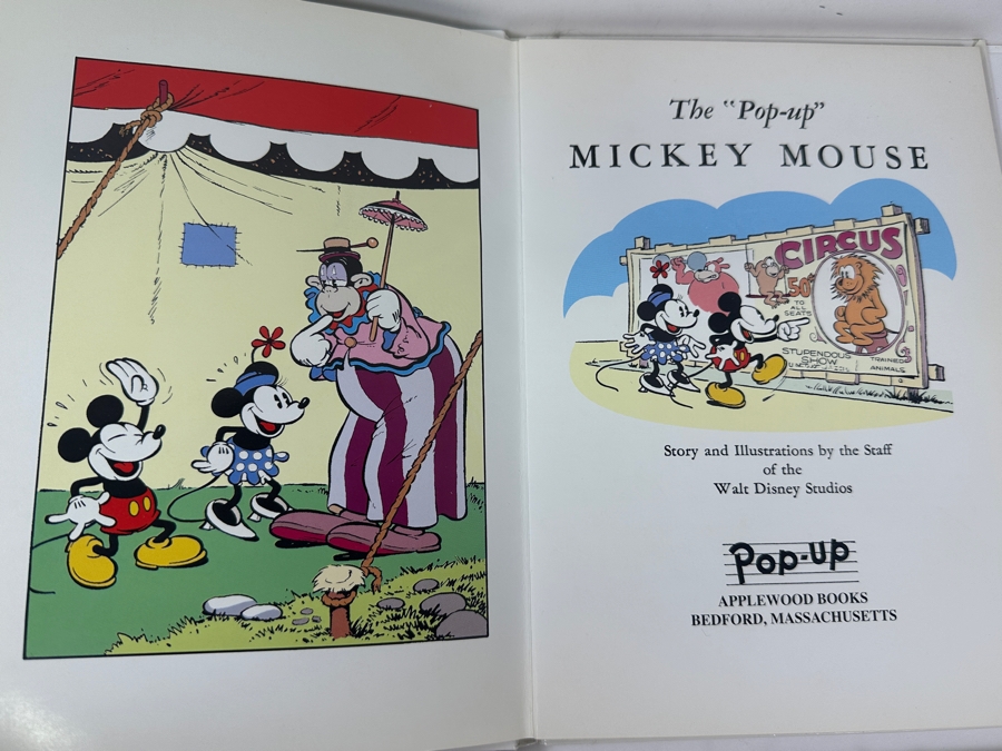 First Edition Walt Disney's Mickey Mouse My Life In Pictures Book, The 'Pop-up' Mickey Mouse Book And Mickey Mouse Waddle Book - The Story Book With Characters That Come Out And Walk First Printing Book [Photo 5]