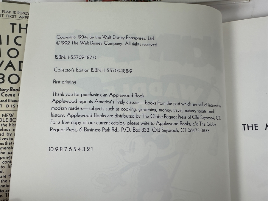 First Edition Walt Disney's Mickey Mouse My Life In Pictures Book, The 'Pop-up' Mickey Mouse Book And Mickey Mouse Waddle Book - The Story Book With Characters That Come Out And Walk First Printing Book [Photo 12]