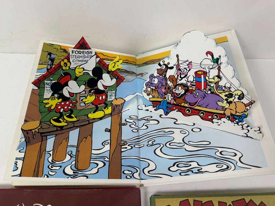 First Edition Walt Disney's Mickey Mouse My Life In Pictures Book, The 'Pop-up' Mickey Mouse Book And Mickey Mouse Waddle Book - The Story Book With Characters That Come Out And Walk First Printing Book [Photo 7]