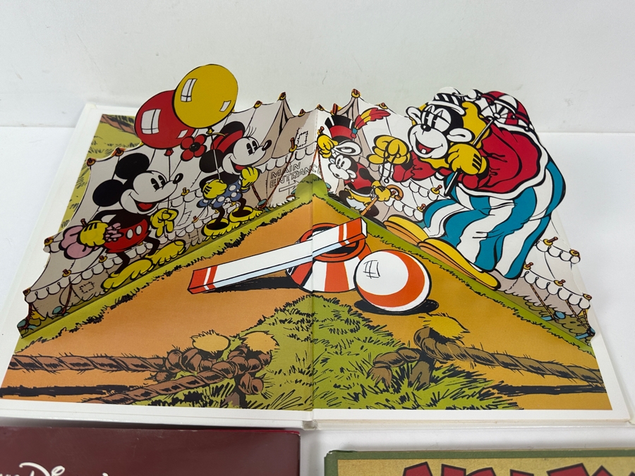 First Edition Walt Disney's Mickey Mouse My Life In Pictures Book, The 'Pop-up' Mickey Mouse Book And Mickey Mouse Waddle Book - The Story Book With Characters That Come Out And Walk First Printing Book [Photo 4]