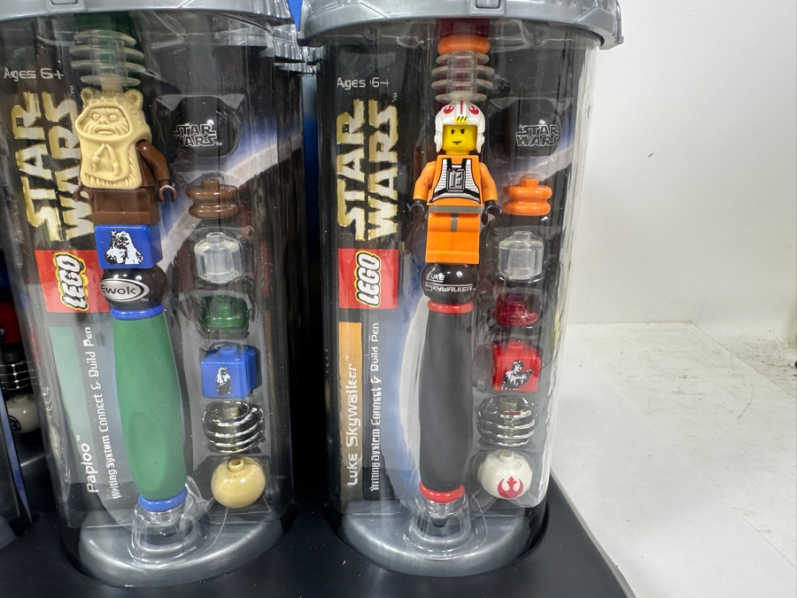 New LEGO Star Wars Collectible Pens With Store Display Merchandiser Yoda, Tusken Raider, Obi-Wan Kenobi, Stormtrooper, Paploo And Luke Skywalker - 24 Total Pens [Photo 7]