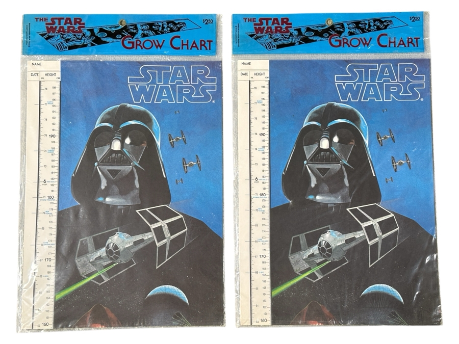 Pair Of Vintage 1978 New Star Wars Growth Charts