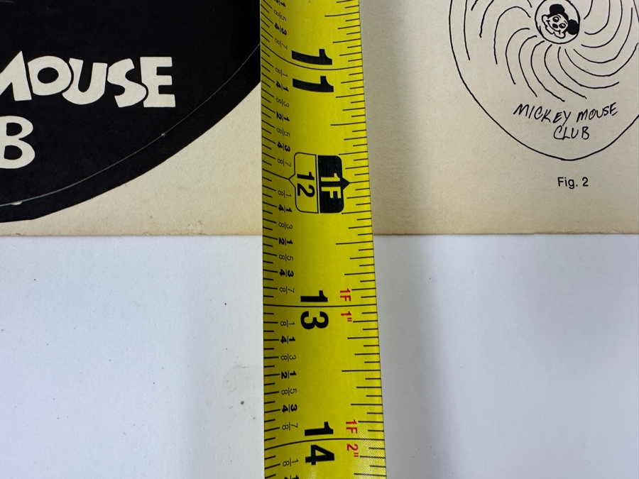 Vintage Mid-Century Paper Mickey Mouse Club Novelty Ears Hat 18 X 12 [Photo 8]