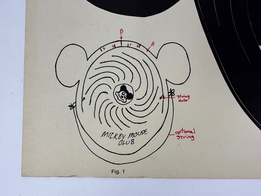 Vintage Mid-Century Paper Mickey Mouse Club Novelty Ears Hat 18 X 12 [Photo 5]