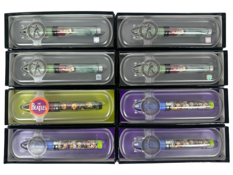 (4) Beatles New Old Stock Pod Pens And (4) Elvis New Old Stock Pod Pens