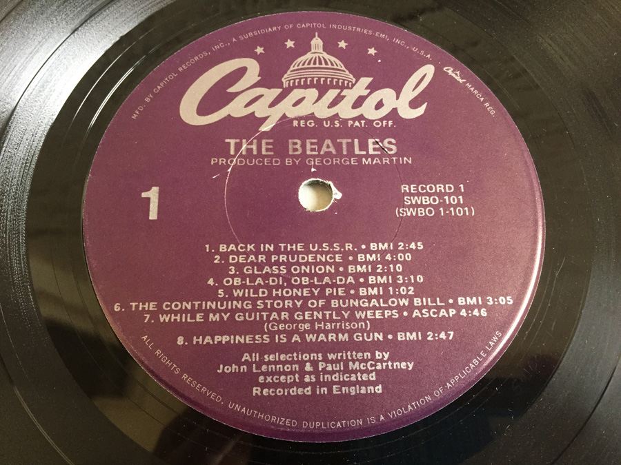 Beatles, The ‎ The Beatles Capitol Records ‎ SWBO101 White Album