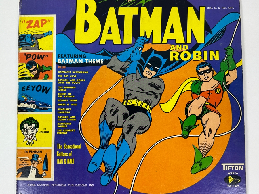 Vintage 1966 Batman And Robin Vinyl Record Featuring The Sensational Guitars of Dan & Dale [Photo 2]