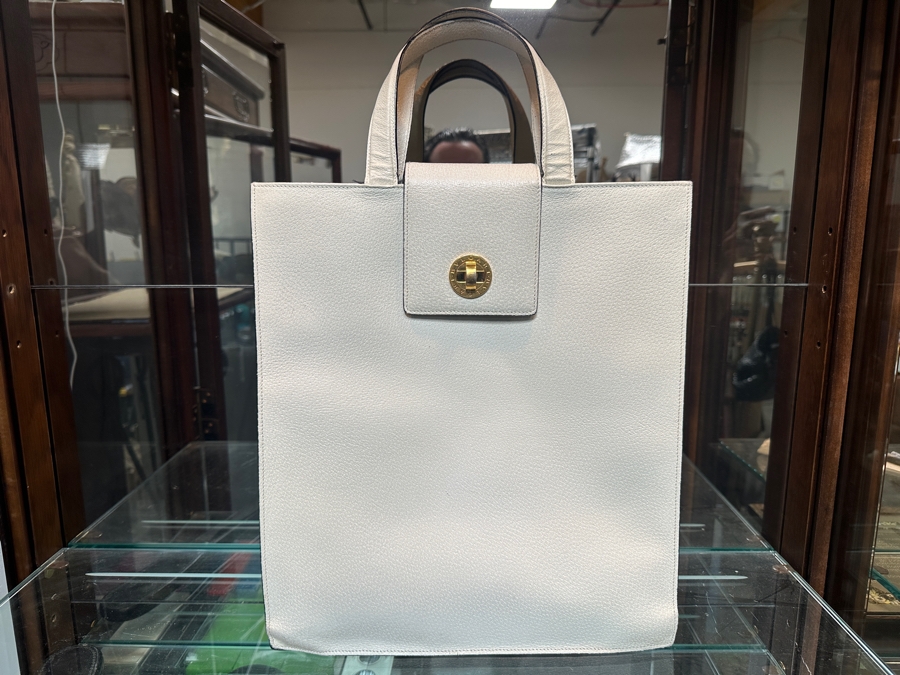 Bvlgari Leather Tote Handbag With Original Bvlgari Dust Bag 12.5 X 14 Estimate $1,000 [Photo 2]