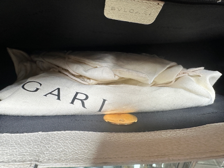 Bvlgari Leather Tote Handbag With Original Bvlgari Dust Bag 12.5 X 14 Estimate $1,000 [Photo 7]