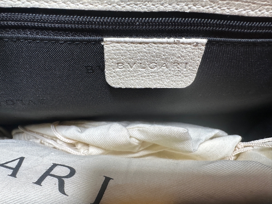 Bvlgari Leather Tote Handbag With Original Bvlgari Dust Bag 12.5 X 14 Estimate $1,000 [Photo 6]