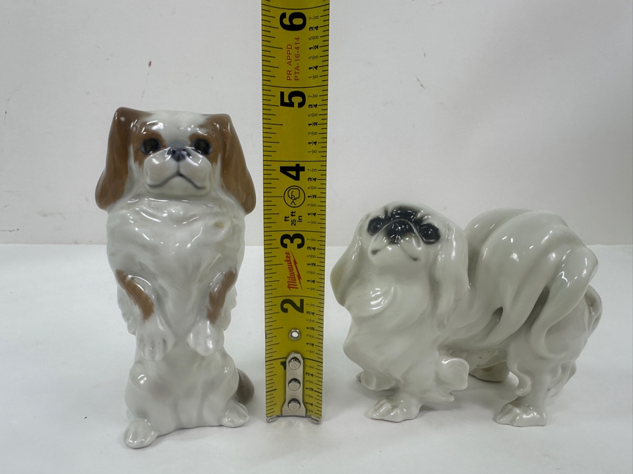 Royal Copenhagen Pekinese Dog Figurine #1776 Designed by Peter Herold and Vintage Hutschenreuther Porcelain Pekingese Dog Figurine [Photo 7]