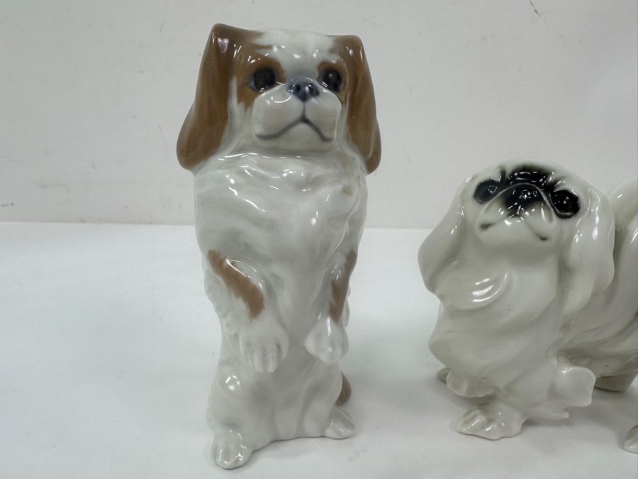 Royal Copenhagen Pekinese Dog Figurine #1776 Designed by Peter Herold and Vintage Hutschenreuther Porcelain Pekingese Dog Figurine [Photo 3]
