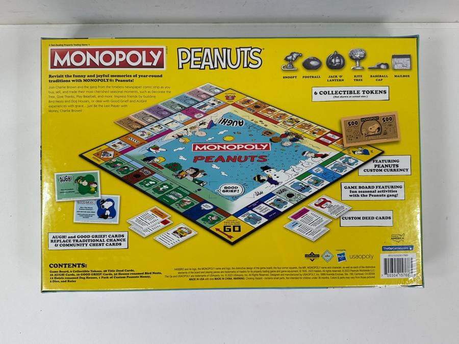 2023 New Factory Sealed Monopoly PEANUTS Board Game From USAOPOLY In Carlsbad, CA [Photo 3]