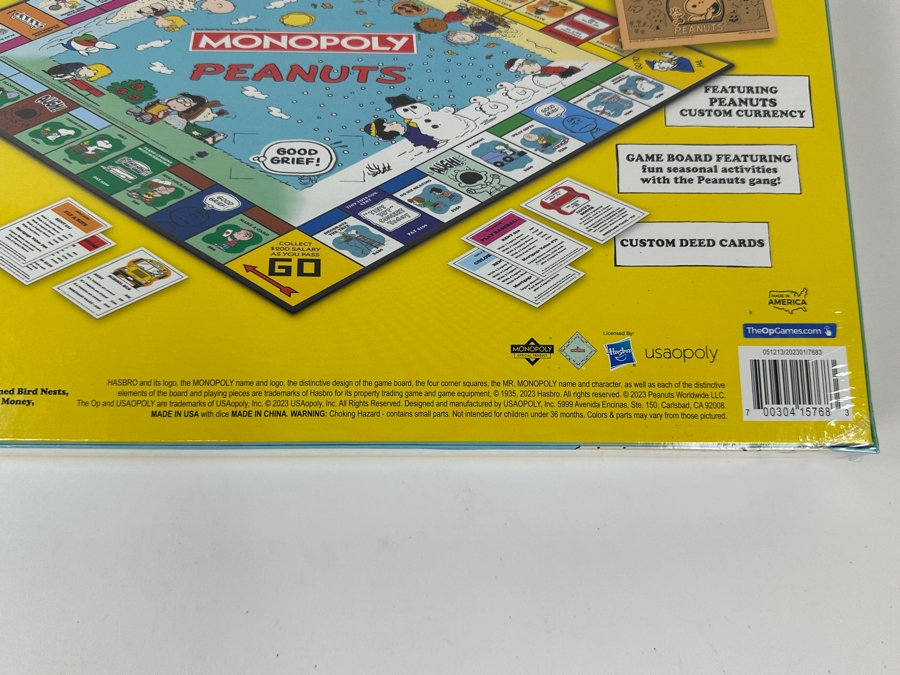 2023 New Factory Sealed Monopoly PEANUTS Board Game From USAOPOLY In Carlsbad, CA [Photo 4]