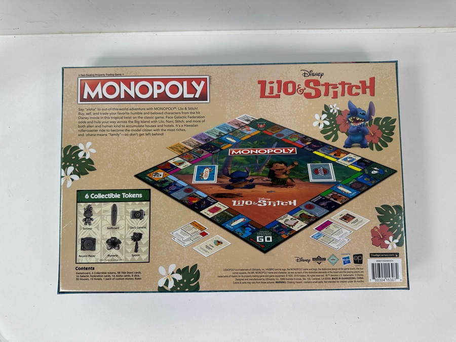 2019 New Factory Sealed Monopoly Disney Lilo & Stitch Board Game From USAOPOLY In Carlsbad, CA [Photo 4]