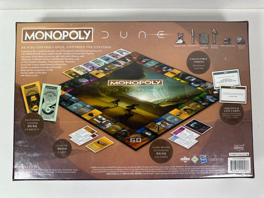 2023 New Factory Sealed Monopoly DUNE Board Game From USAOPOLY In Carlsbad, CA [Photo 4]