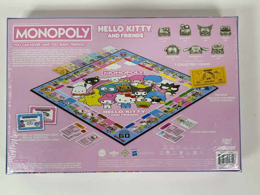2022 New Factory Sealed Monopoly Hello Kitty And Friends Board Game From USAOPOLY In Carlsbad, CA [Photo 3]