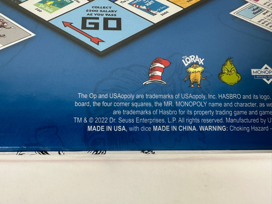 2022 New Factory Sealed Monopoly Dr. Seuss Board Game From USAOPOLY In Carlsbad, CA [Photo 5]