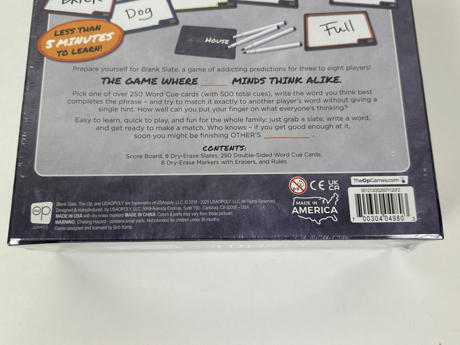 2025 New Factory Sealed Blank Slate Game From USAOPOLY In Carlsbad, CA [Photo 4]