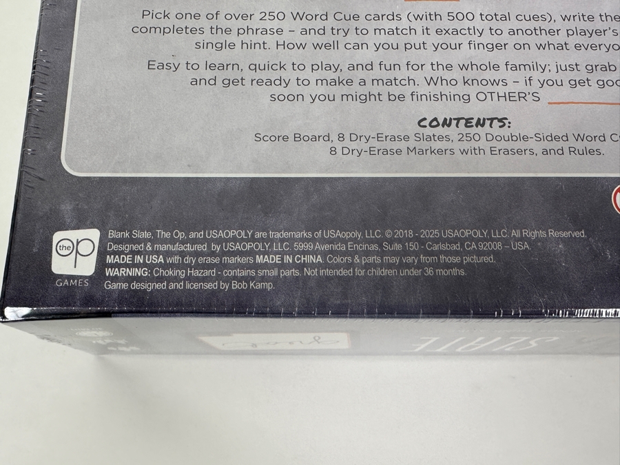 2025 New Factory Sealed Blank Slate Game From USAOPOLY In Carlsbad, CA [Photo 5]
