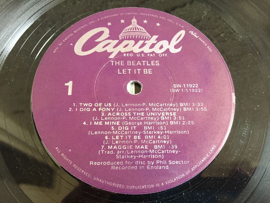 Beatles, The ‎- Let It Be - Capitol Records ‎- SW-11922 [Photo 6]