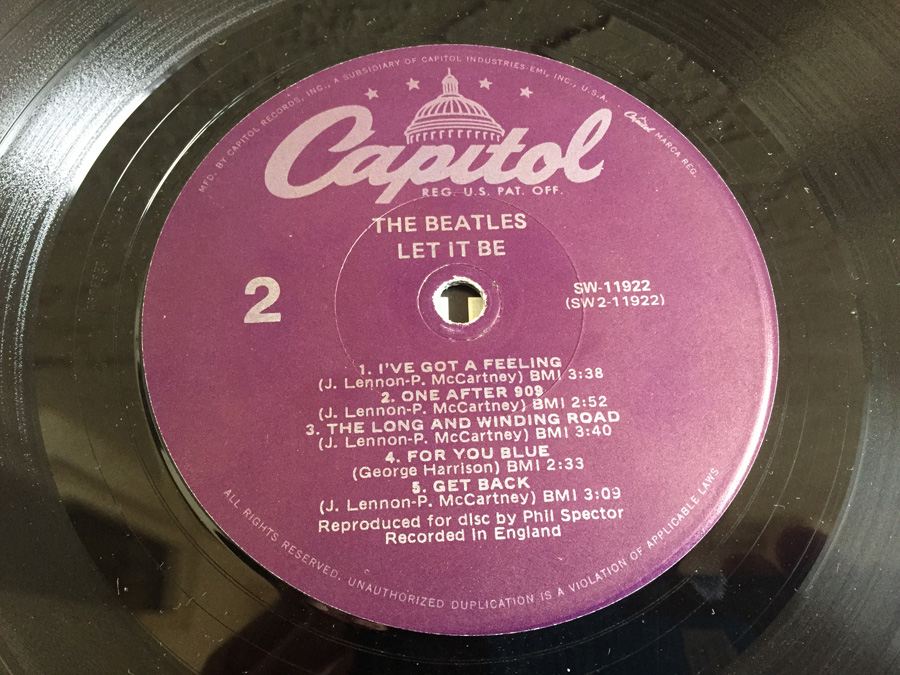 Beatles, The ‎- Let It Be - Capitol Records ‎- SW-11922 [Photo 8]