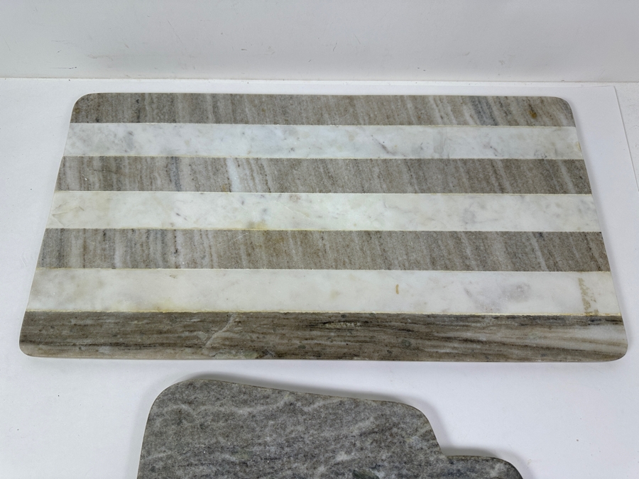 Pair of Marble Cheese/Cutting Boards 21'L and 12'L [Photo 3]