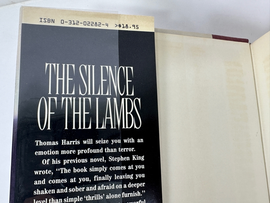 (3) First Edition Hardcover Books By Thomas Harris: The Silence Of The Lambs, Hannibal & Red Dragon Estimate $1,100-$1,900 [Photo 6]