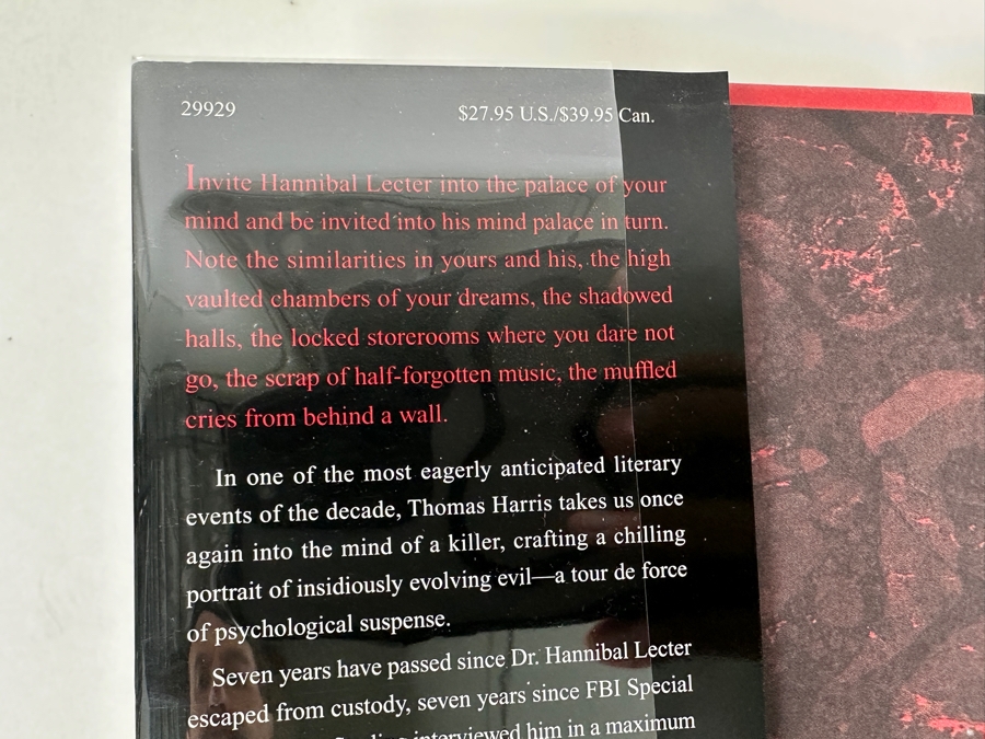 (3) First Edition Hardcover Books By Thomas Harris: The Silence Of The Lambs, Hannibal & Red Dragon Estimate $1,100-$1,900 [Photo 12]